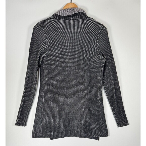 Margaret OLeary Cardigan Womens Medium Gray Textured Knit Open Tunic Sweater - Picture 4 of 10